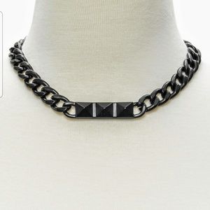NWOT Banana Republic black metal chain necklace